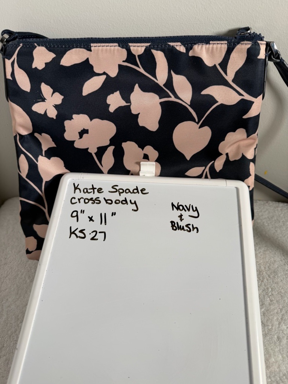 kate spade Navy & Blush Jae Garden Crossbody Bag - Picture 8 of 8